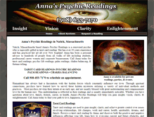 Tablet Screenshot of annaspsychicreadings.com